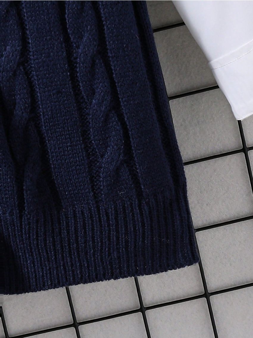 Solid Color Sleeveless Cardigan Vest For Teenage Boys