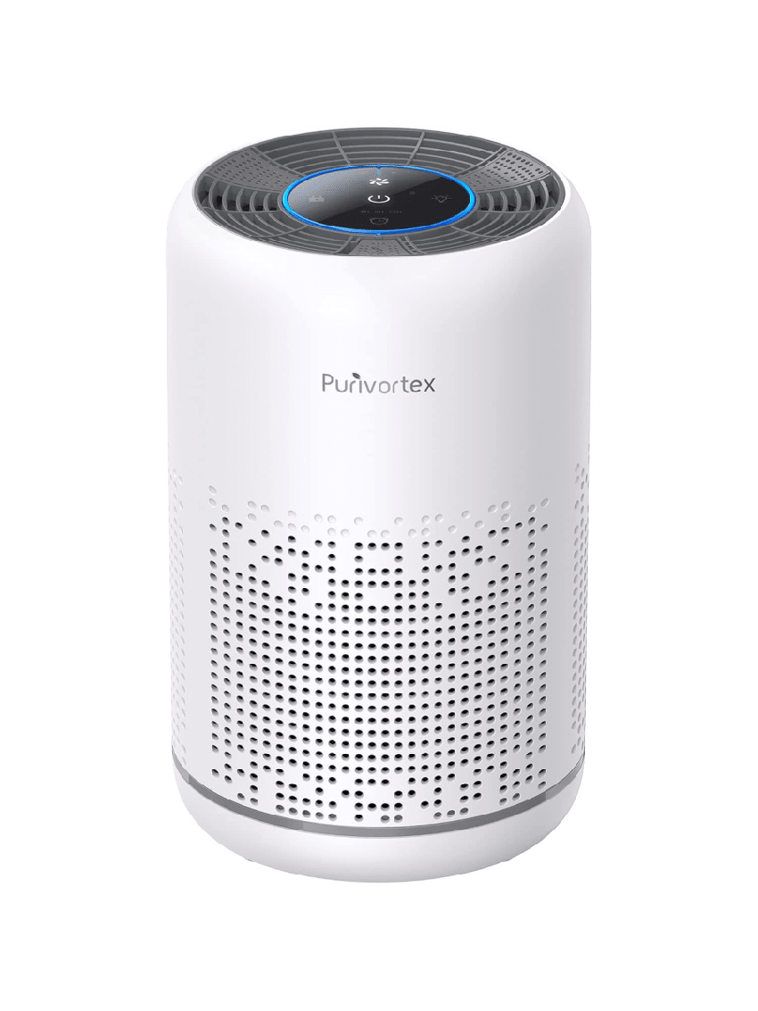 Air Purifiers for Bedroom, HEPA Air Purifiers, Air Cleaner for Smoke A11ergies Dander Hair Odor, Portable Air Purifier with Fragrance Sponge Sleep Mode Speed Control - AC300 Black