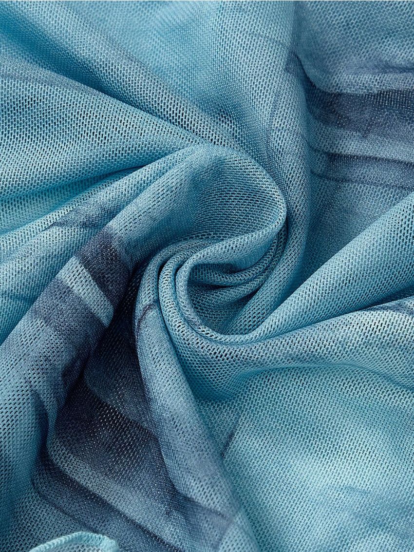 SHEIN MOD Women'S Tie-Dye Off Shoulder Top