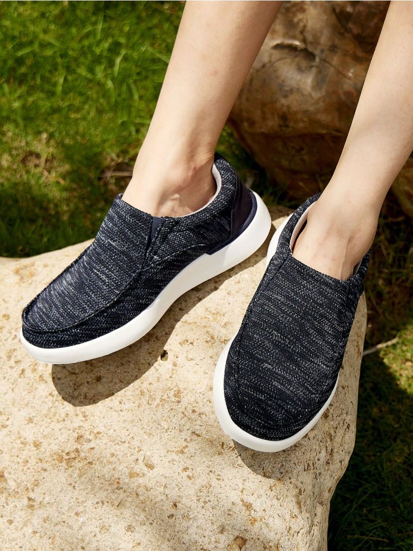 OrthoComfoot Womens Arch Support Walking Shoes for Warm, Casual Work Loafers for Travel, Outdoor, Lightweight Orthopedic Rubber Sole Slip On for Hanging Out