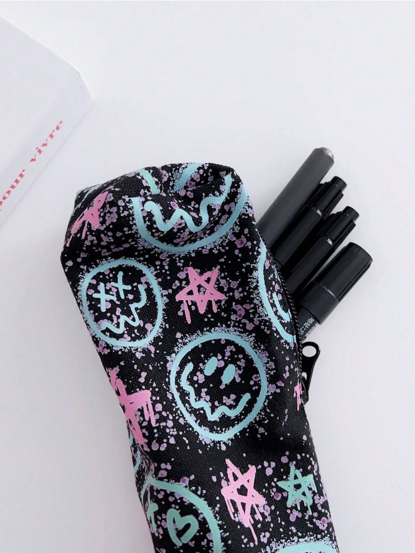 Maryam Alam Fashionable Curved Face Portable Multi-Purpose Pencil Case