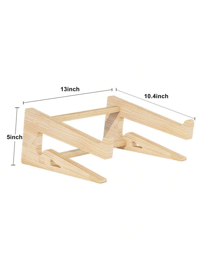 Protable Laptop Stand, Wooden Vertical Laptop Stand for Desk, Laptop Stand Compatible with MacBook Air Pro/Dell XPS/HP/Lenovo, Other Laptops Sizes 9 to 17 Inches