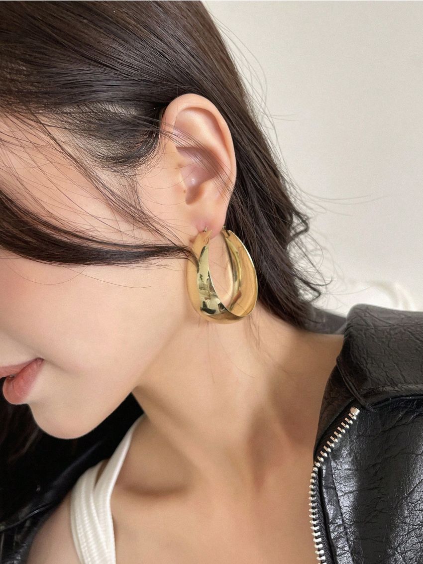 DAZY Fashionable Simple Hoop Earrings, Suitable For Daily Wear And Festival Gifts