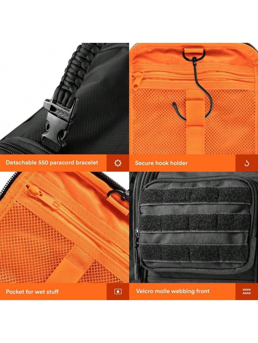 Tactical Hanging Toiletry Bag Dopp Kit For Men & Women. Perfect For Travel & Storage for Cosmetic, Clipper, Toothbrush, Shower, Shaving & Grooming Care. Best Overnight Toiletries Organizer Case