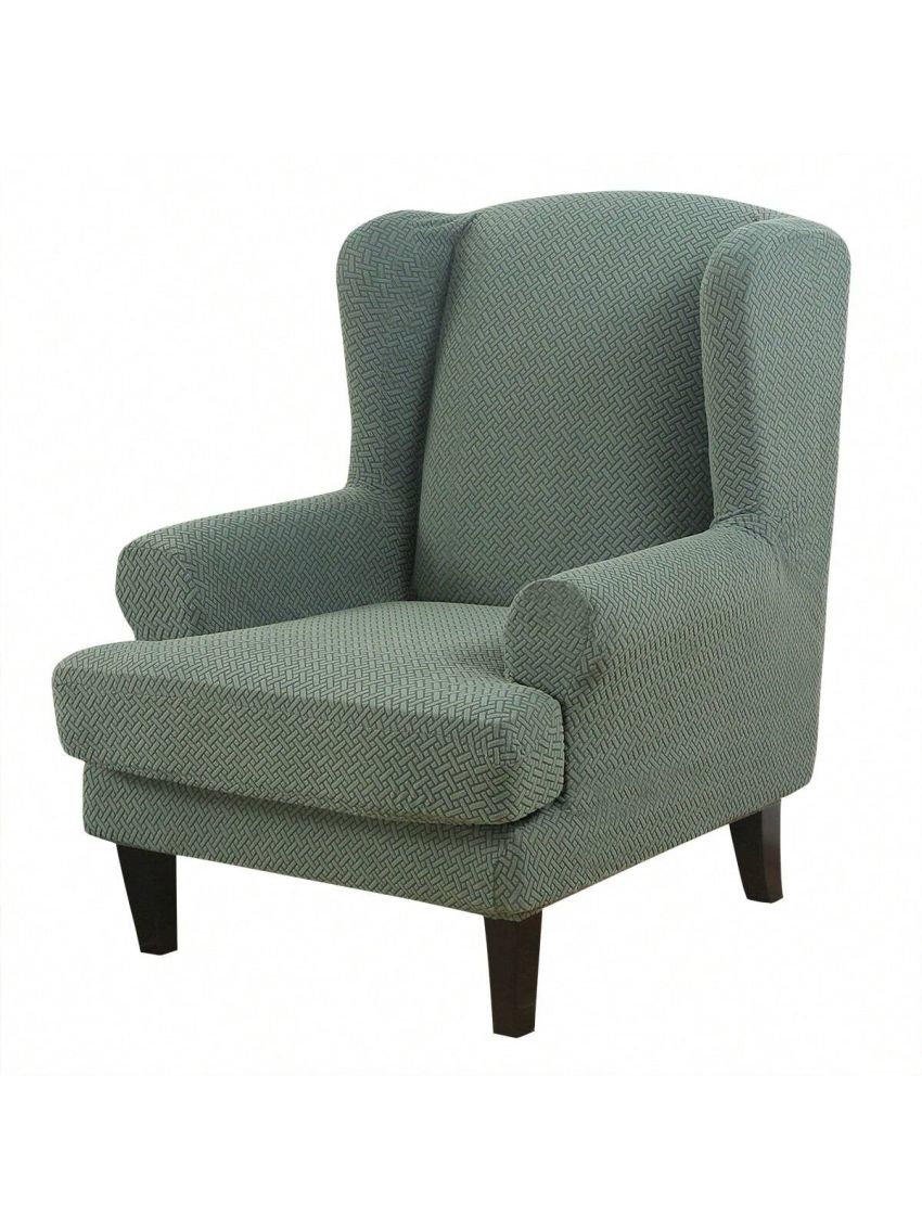 Wingback Armchair Cover Stretch Slipcover Elastic Wing Chair Cvoer Protector 2 Pieces