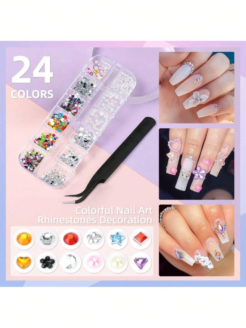 Morovan Acrylic Nail Kit - 27 Colors Nails Kit Acrylic Set with U V Light Acrylic Nail Set Practical Powder Glitter Sequins Nail Kit Set Professional Acrylic
