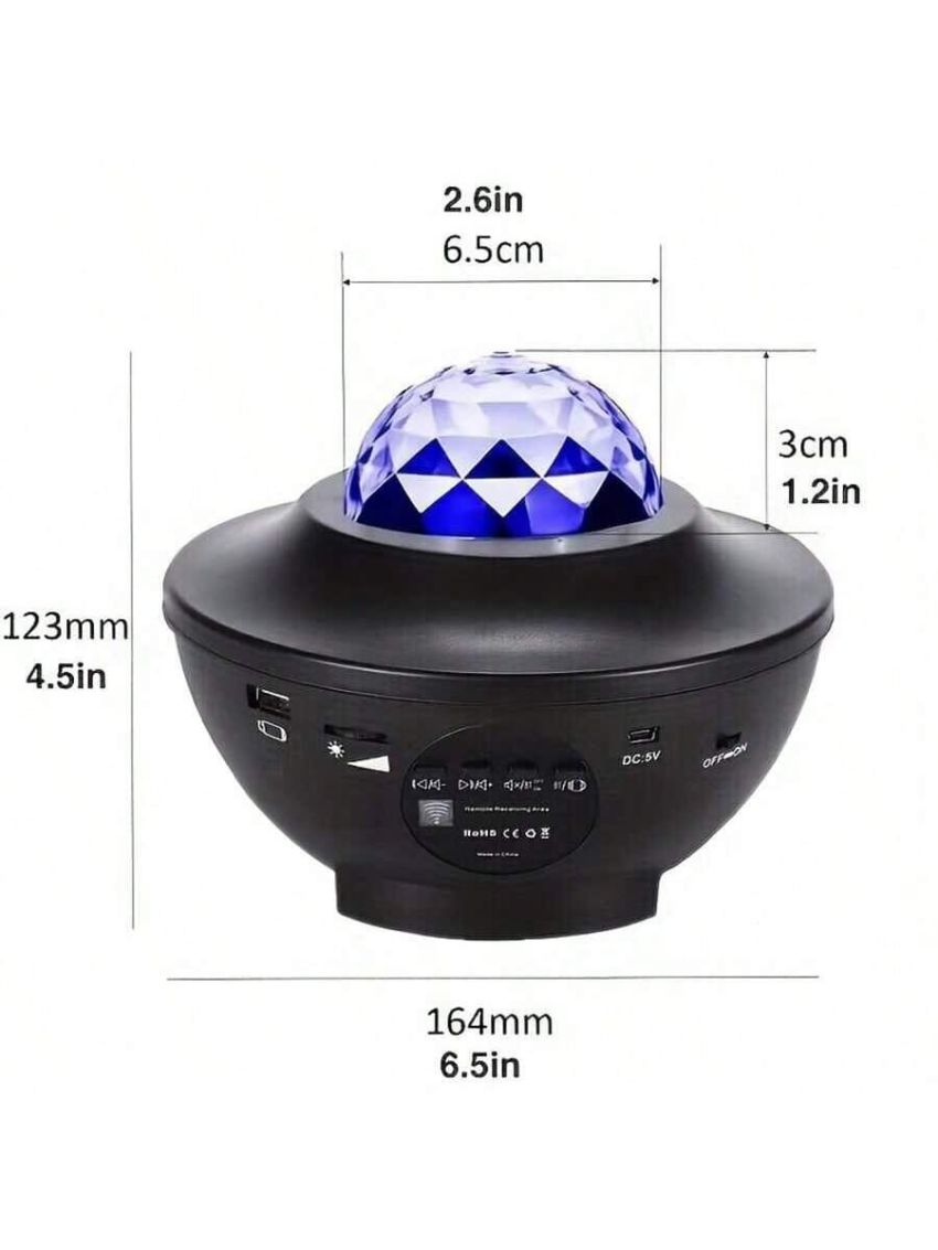 1pc Star Projector Galaxy Night Light Projector, 4 In 1 Starry Projector Light ,Music Speakers And Timer,Adjustable Color Galaxy Projector,Perfect For Bedroom,Party Light,Room Decor, For Halloween,Christmas Gifts