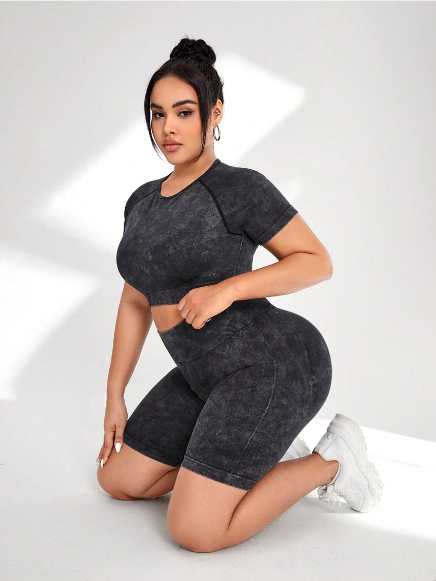 Plus Size Seamless Sportswear Set