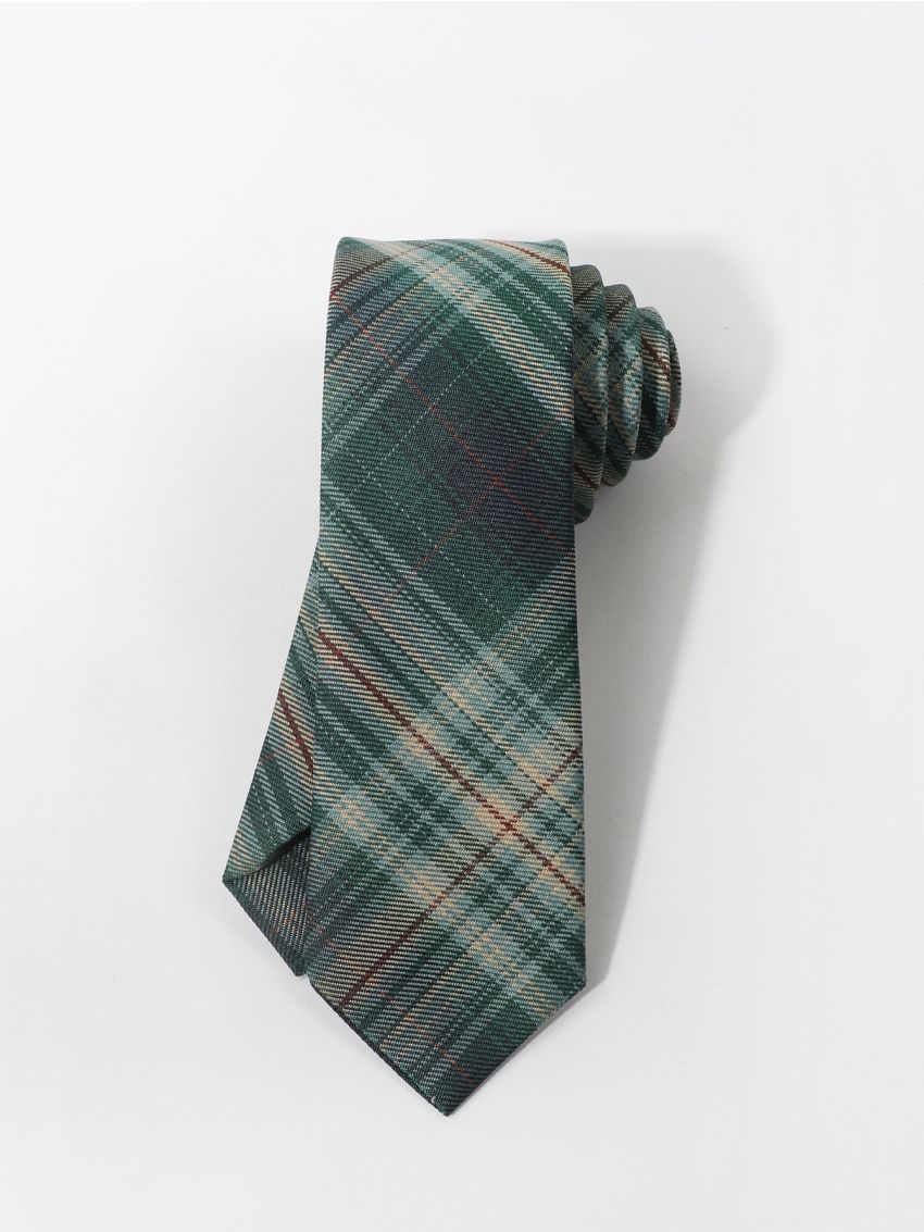 2pcs Plaid Pattern Tie
