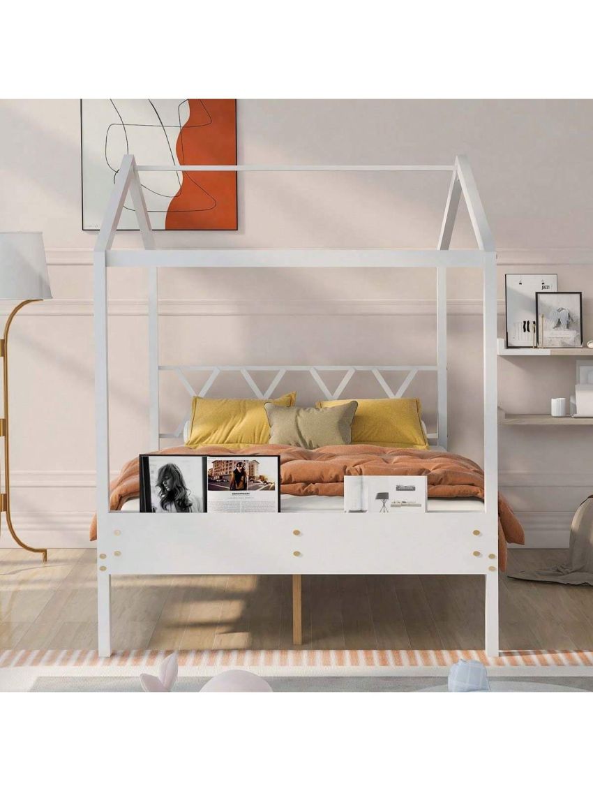Merax Full Size Wood House Bed with Storage Space
