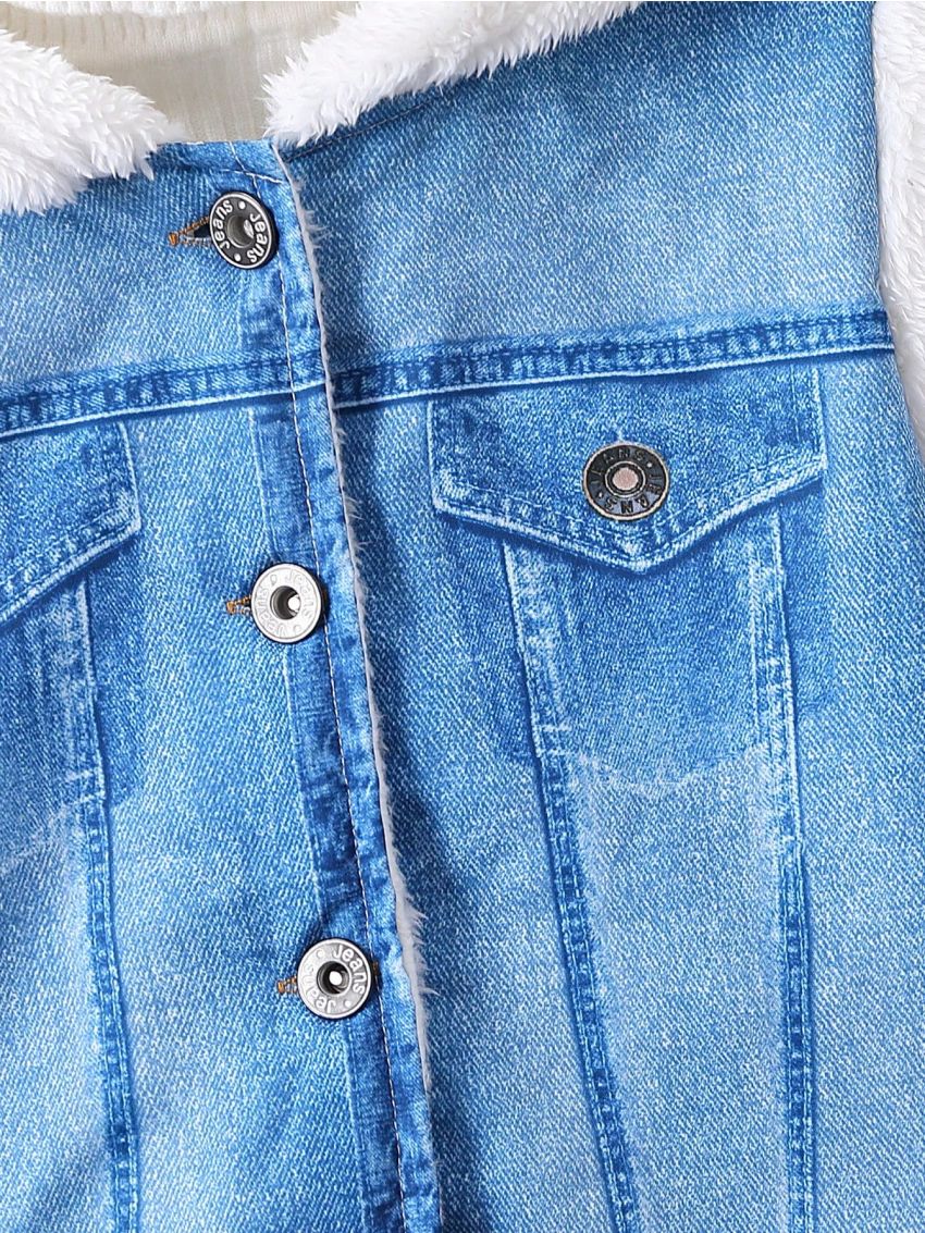 SHEIN Kids SPRTY Boys' (toddler/little Boys') Color Block Fleece Jacket