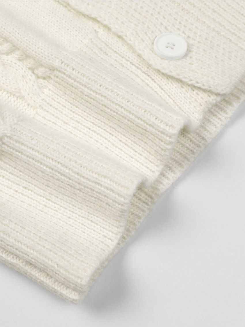 Men's Solid Stand Collar Cardigan With Front Button Closure