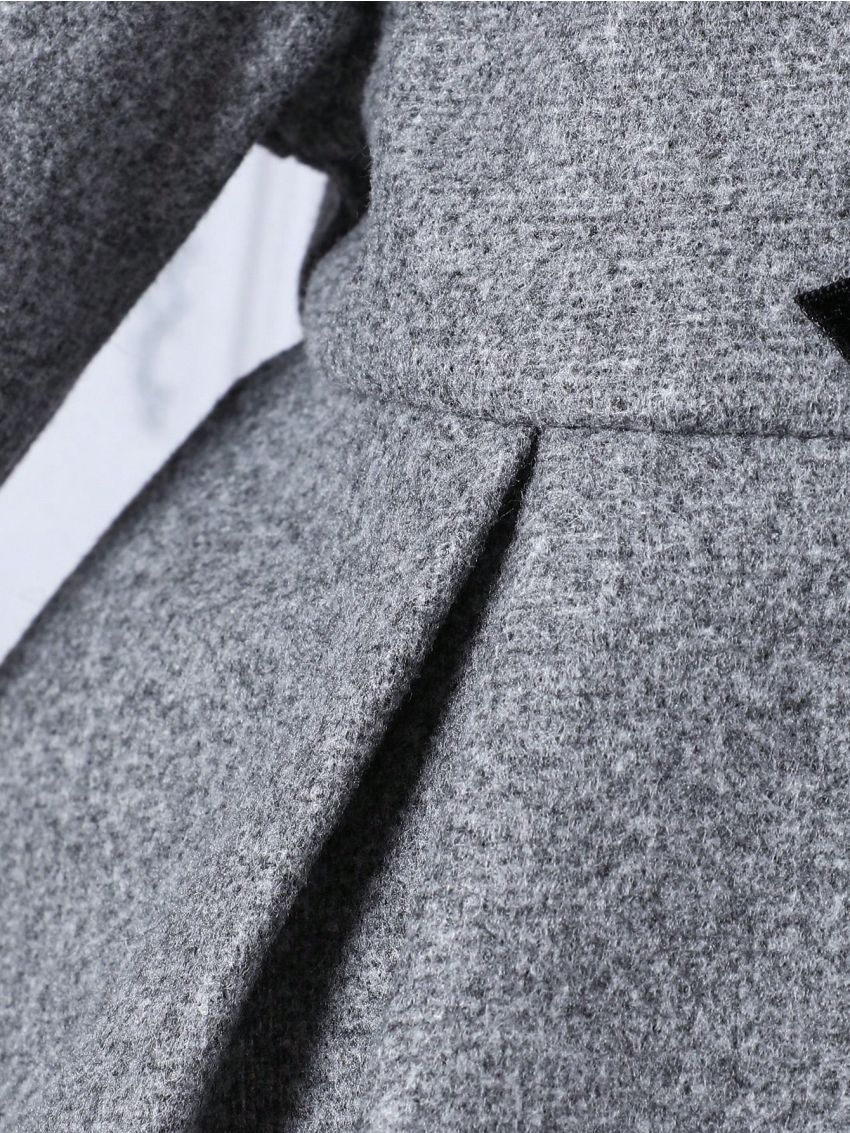 Baby Girl Fuzzy Cuff Bow Front Overcoat & Hat