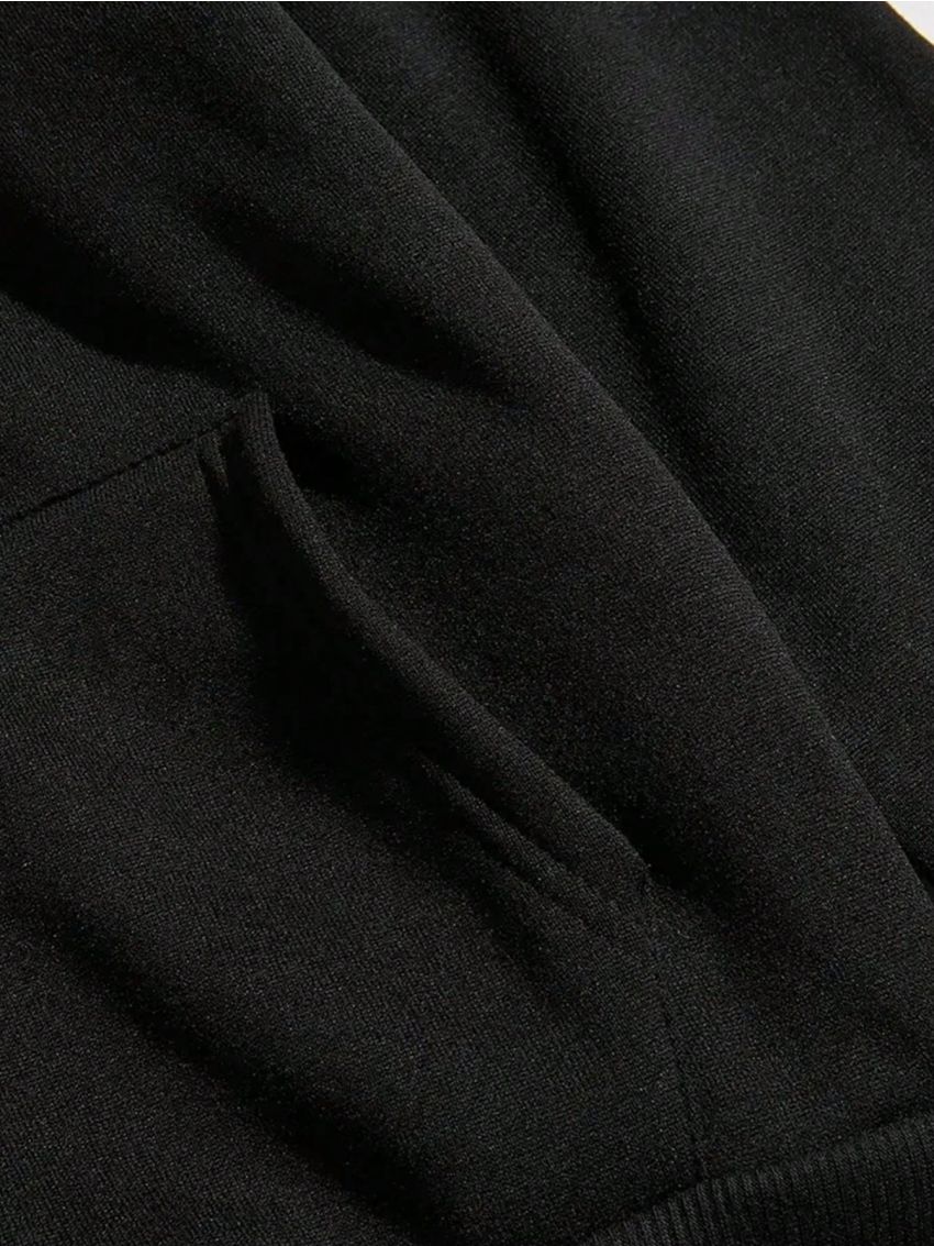 Men Slogan Star Graphic Drop Shoulder Drawstring Hoodie