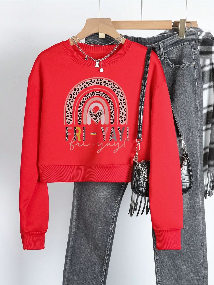 Women's Rainbow Leopard Print Fleece Hoodie