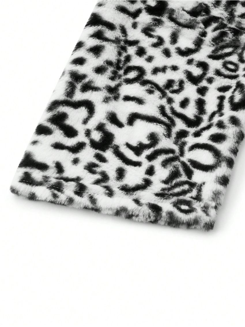 Women'S Plus Size Leopard Print Front Open Jacket