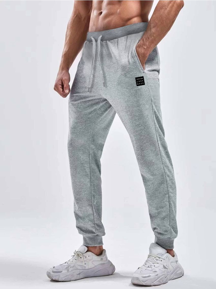 Manfinity Men Slogan Graphic Drawstring Waist Sweatpants