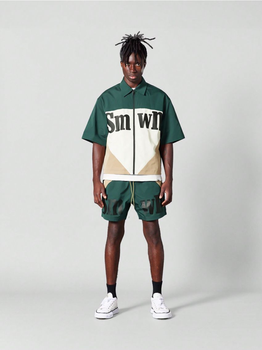 SUMWON Nylon Shorts With Colour Blocked Panels