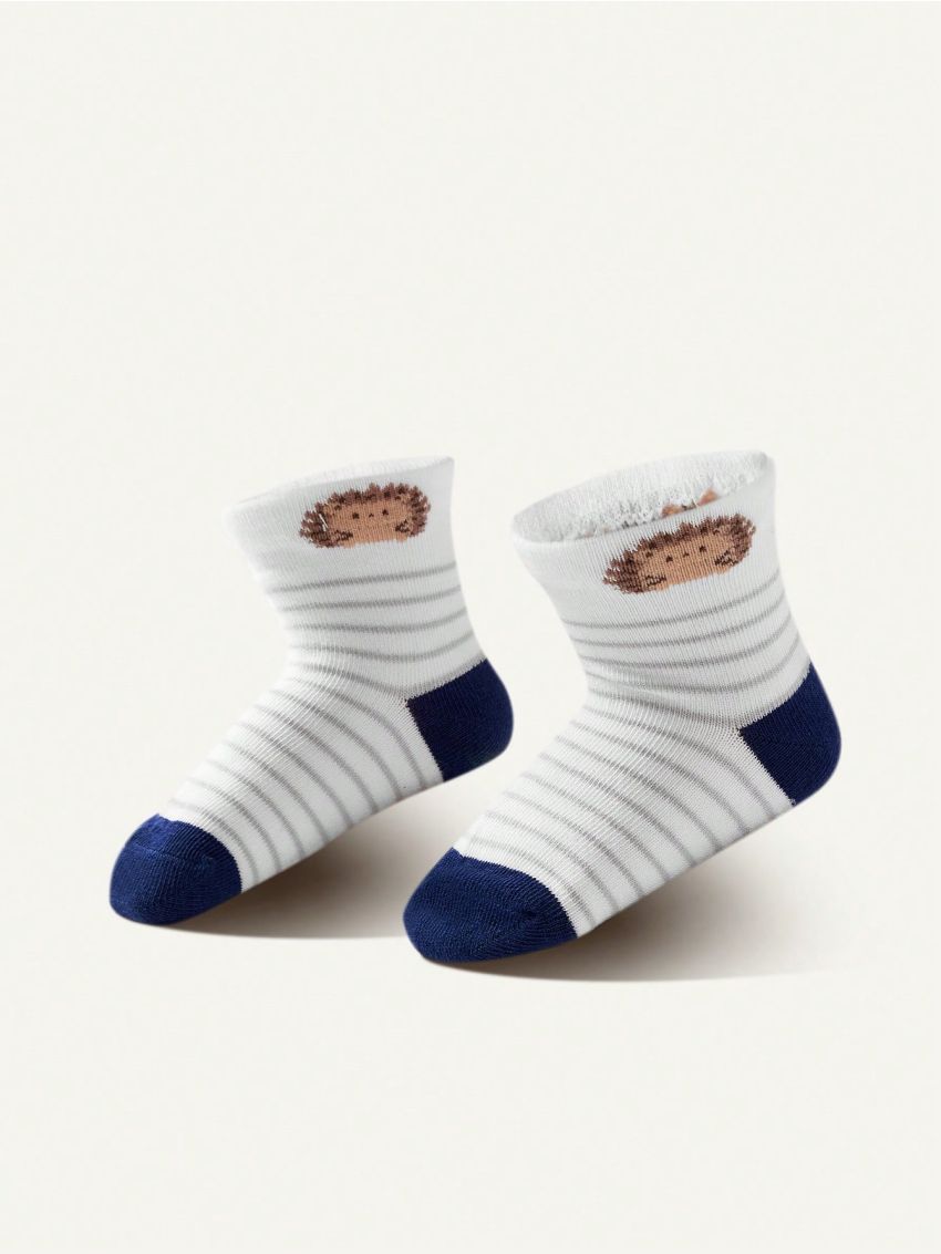 Cozy Cub 4 Pairs/set Baby Hedgehog Cartoon Socks