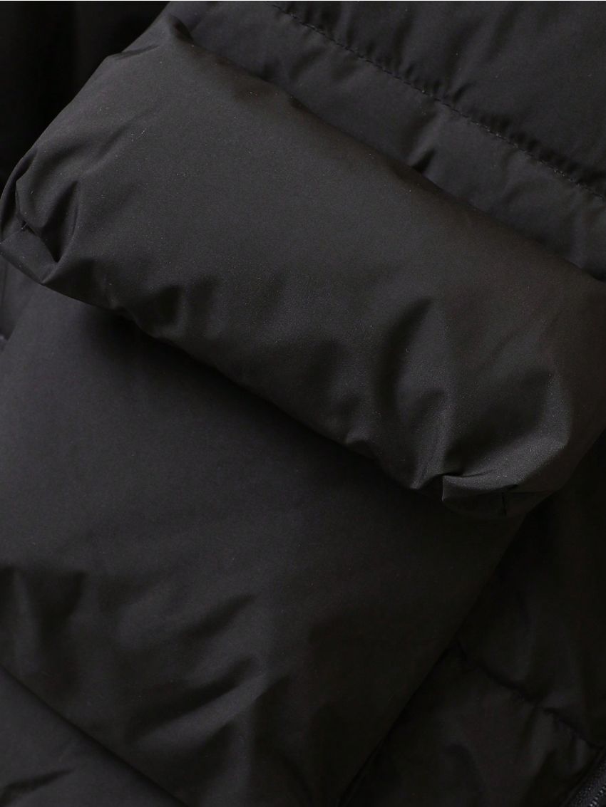 Baby Boys' Hooded Padded Coat With Letter Printed Design