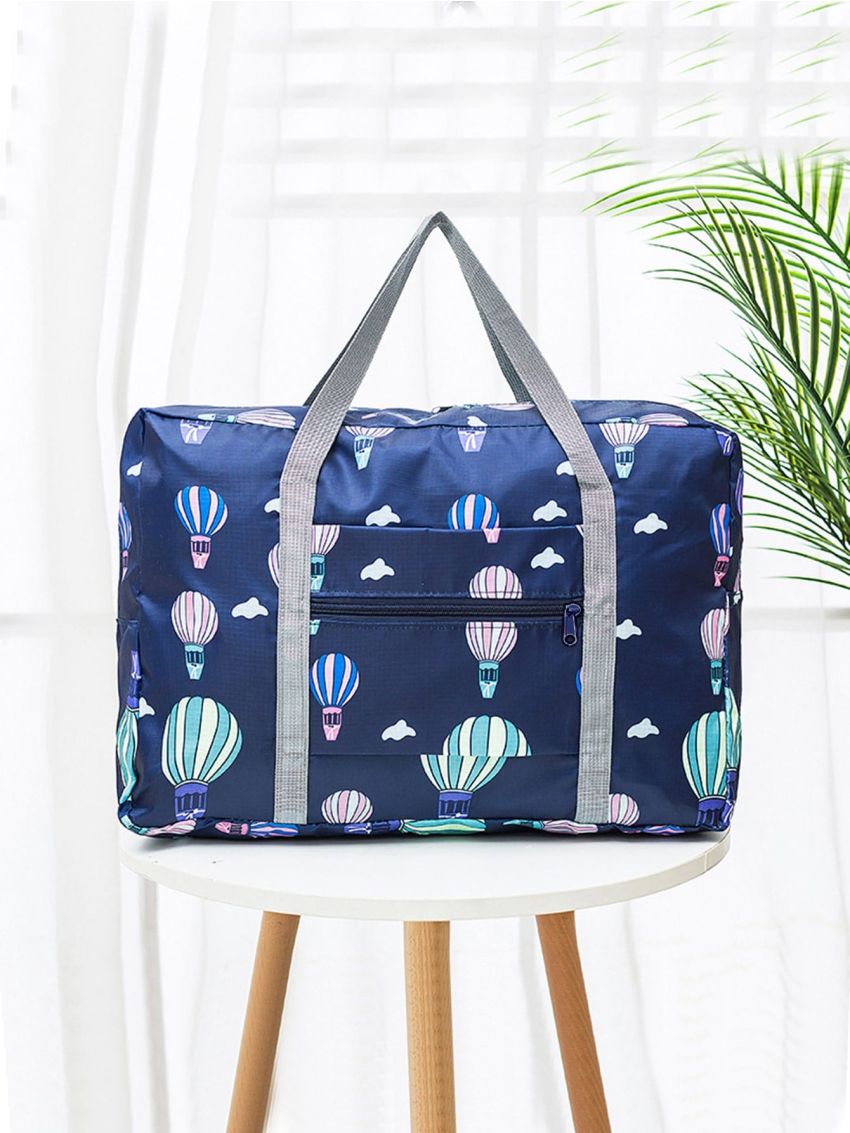 1pc Cartoon Graphic Travel Storage Bag, Portable Large Cute Clothing Packing Bag For Travel