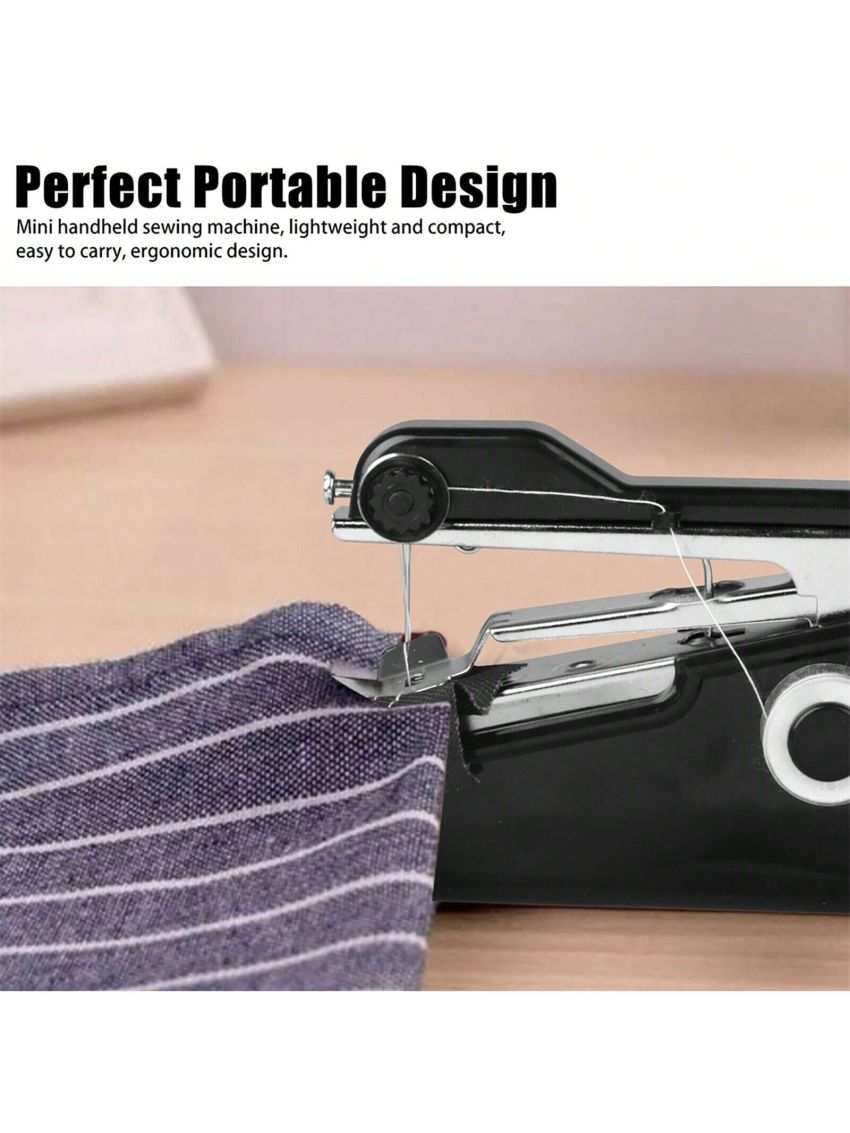 Mini Handheld Sewing Machine, Portable Sewing Machine Ergonomic Design for For Clothes Pants Jeans T-shirts Curtains, Easy to Use for DIY Beginners for Home Travel