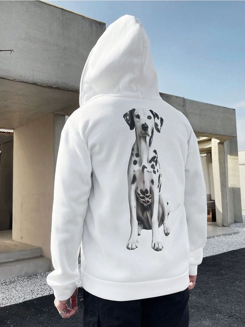 Manfinity Hypemode Men's Hooded Sweatshirt With Dog Print