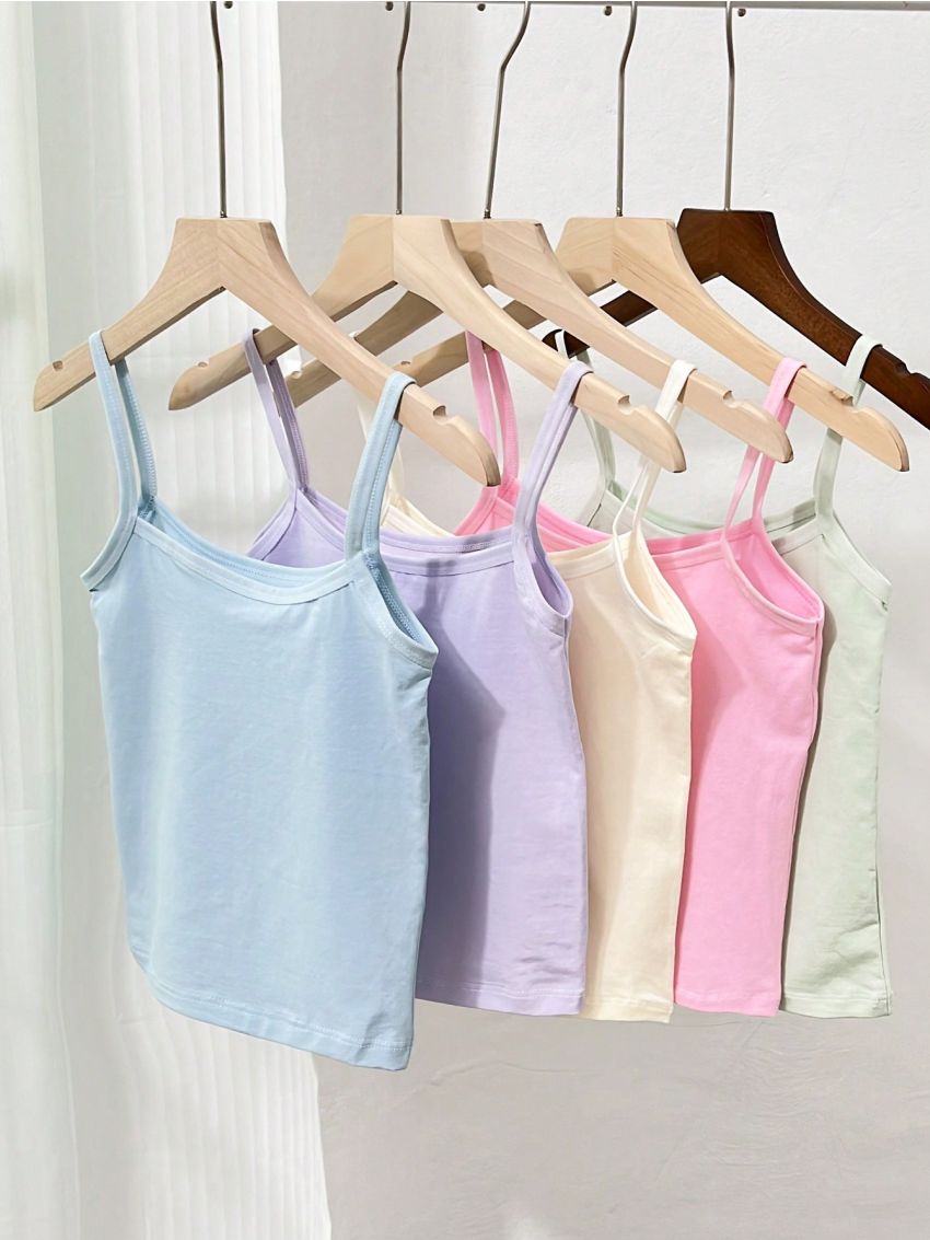 5pcs/set Girls' Camisole Tops