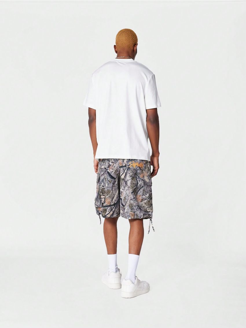 SUMWON All Over Printed Nylon Cargo Shorts