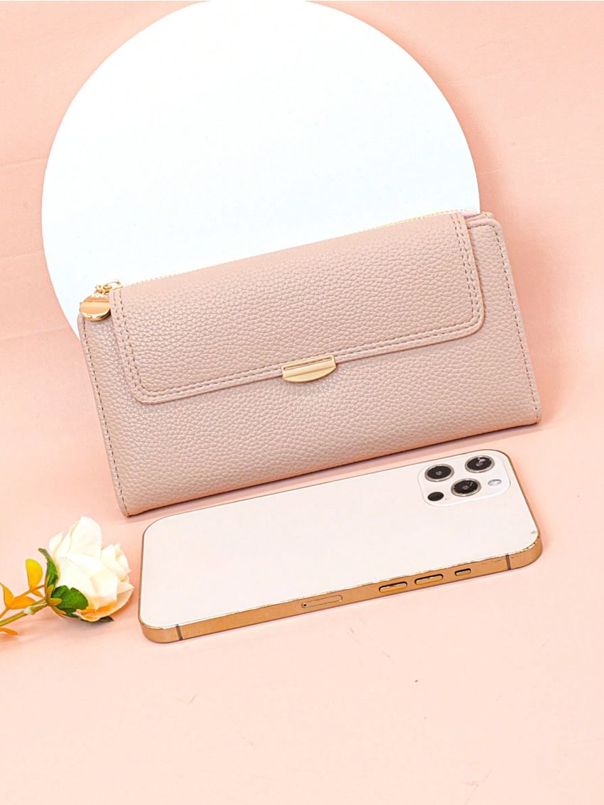 Litchi Embossed Long Wallet