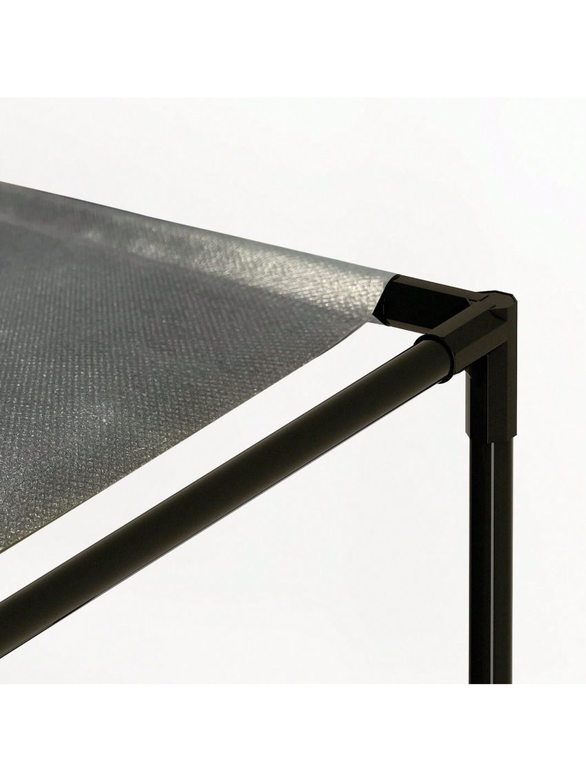 10 Tiers Shoe Rack, Simple Houseware 10-Tier Shoe Rack Storage Organizer 30-Pair, Easy Assembled Shoe Tower Stand, Sturdy Shoe Stand, Non-Woven Fabric Shoe Shelf Organizer Closet for Home, Black