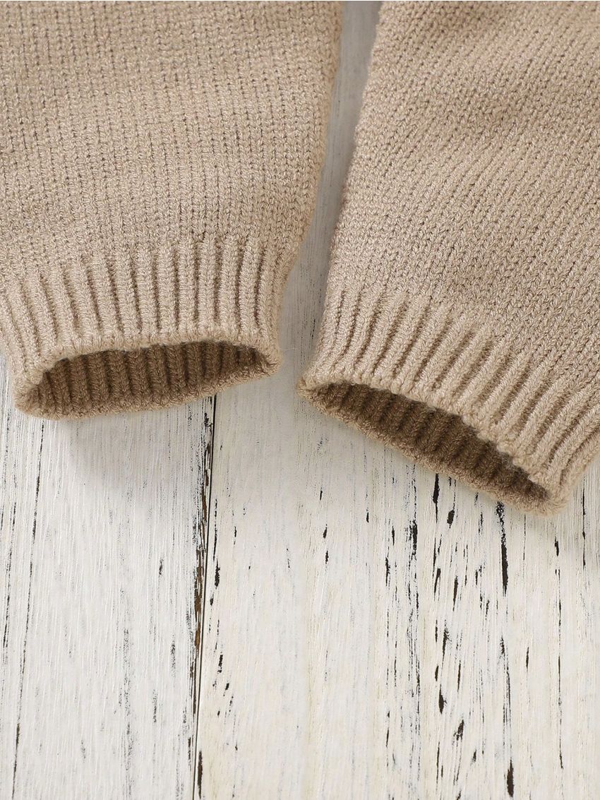 Baby Boys' Snowflake Patterned Sweater Jumpsuit