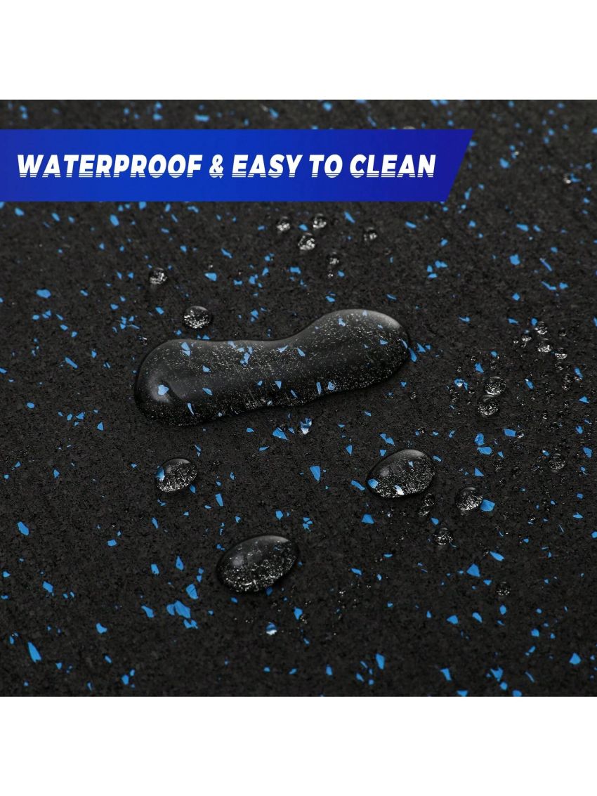 SUPERJARE 0.56“ Thick Exercise Equipment Mats, 12 Tiles EVA Foam Mats with Rubber Top