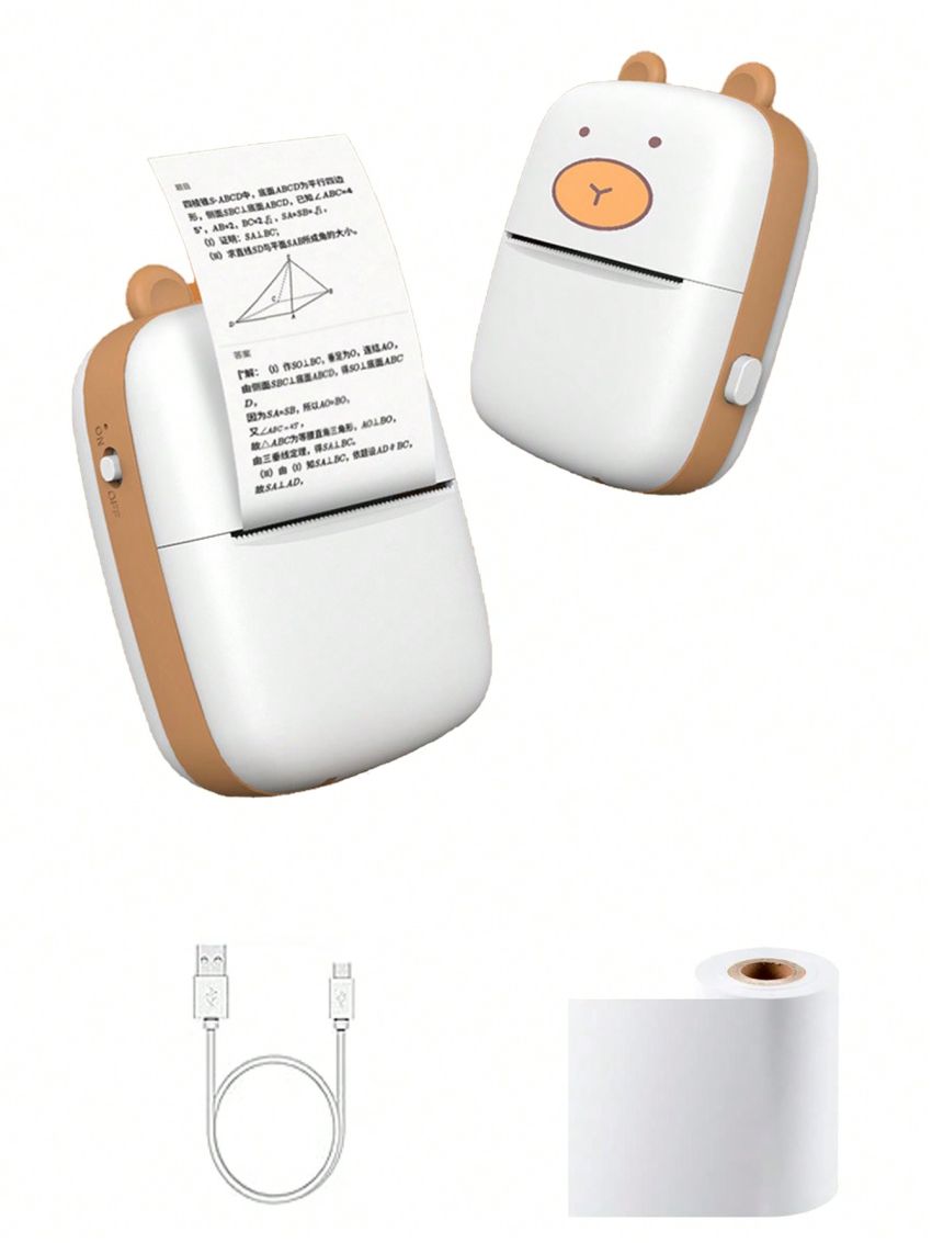 Mini Pocket Printer,  Portable Thermal Printer for Pictures/Retro-Style Photos/Receipts/Notes/Lists/Label/ Memo/QR Codes