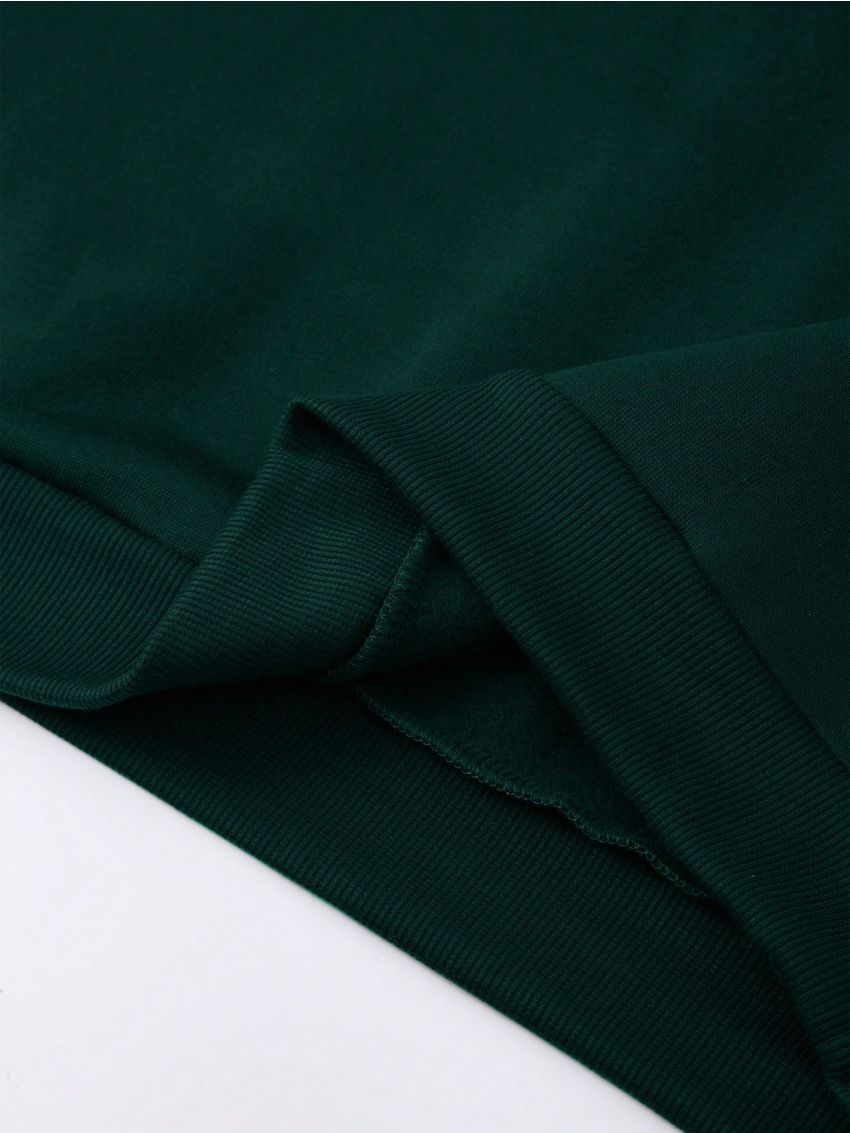 Men'S Plus Size Fleece Hoodie With Slogan Printing