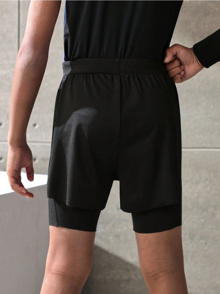 Tween Boys' Elastic Waist Side Pocket Sports Shorts