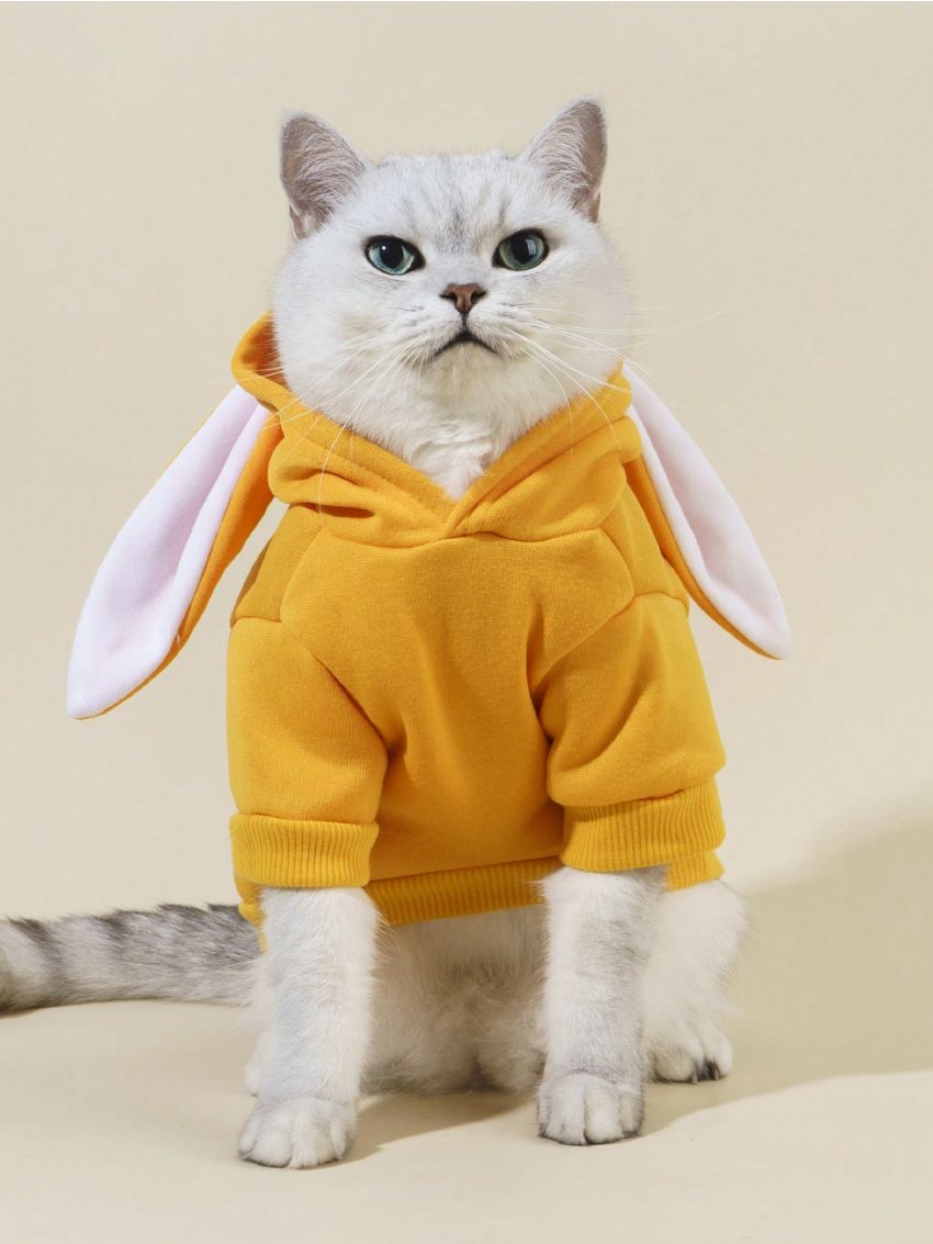 PETSIN Petsin Yellow Rabbit Pet Hoodie, 1pc