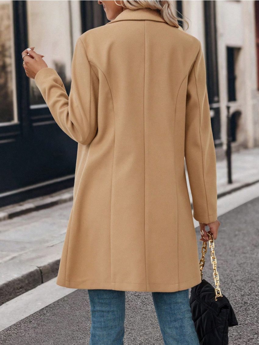 Peak Collar Double Breasted Overcoat