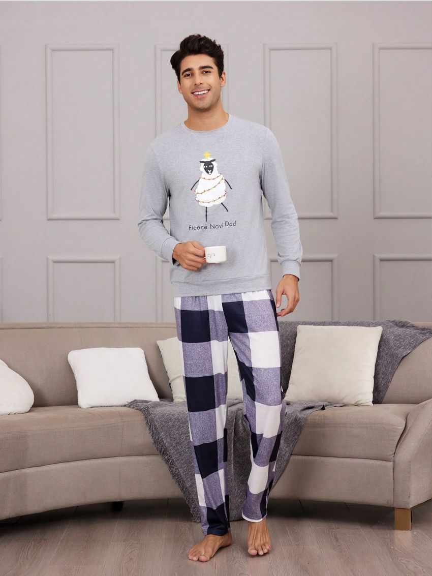 Men'S Checkered Print Lounge Pants