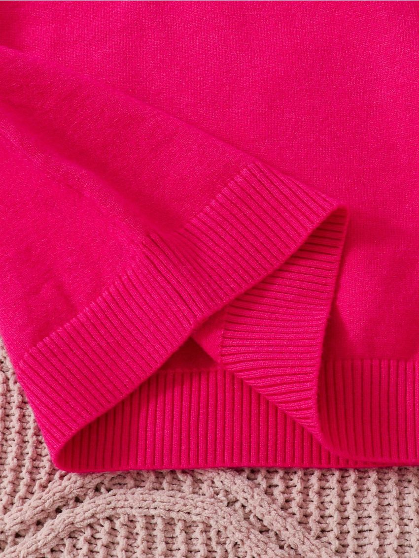 Girls' Hooded Sweater Dress With Letter Print, For Tween