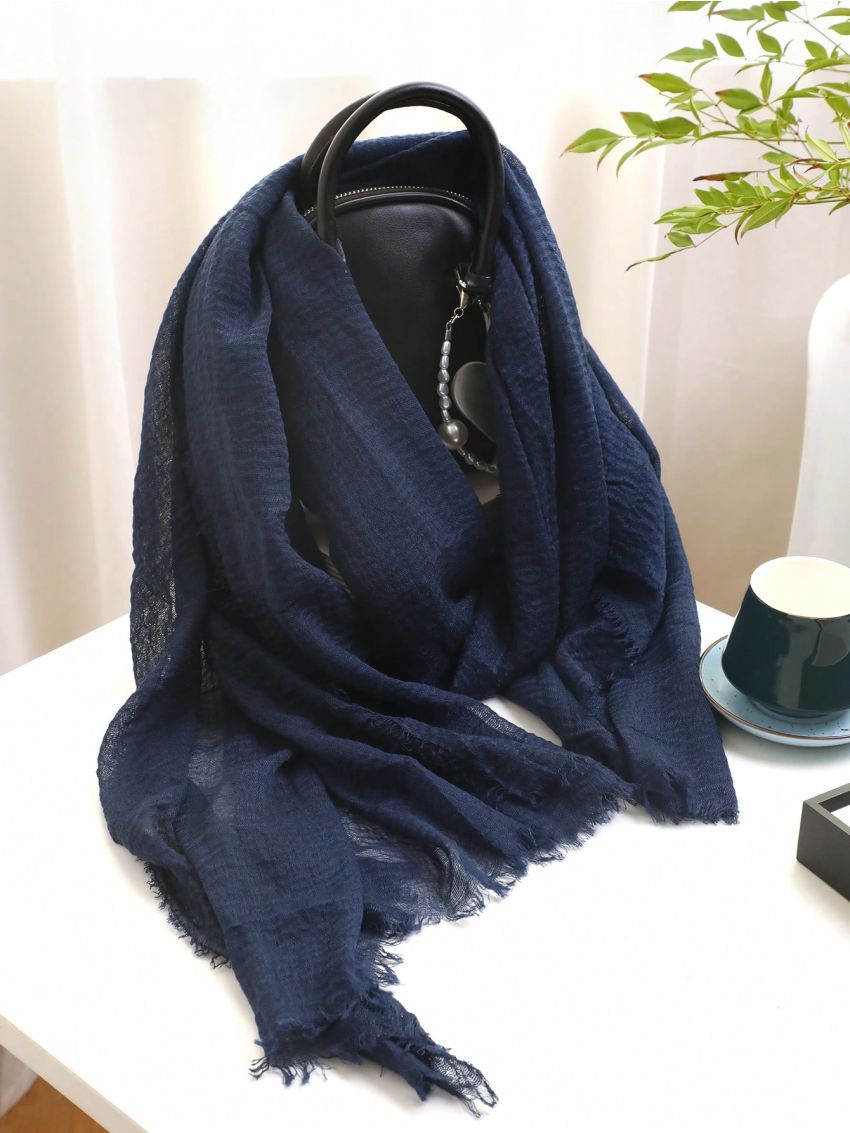 1pc Pure Color Simple & Lightweight Scarf Head Wrap