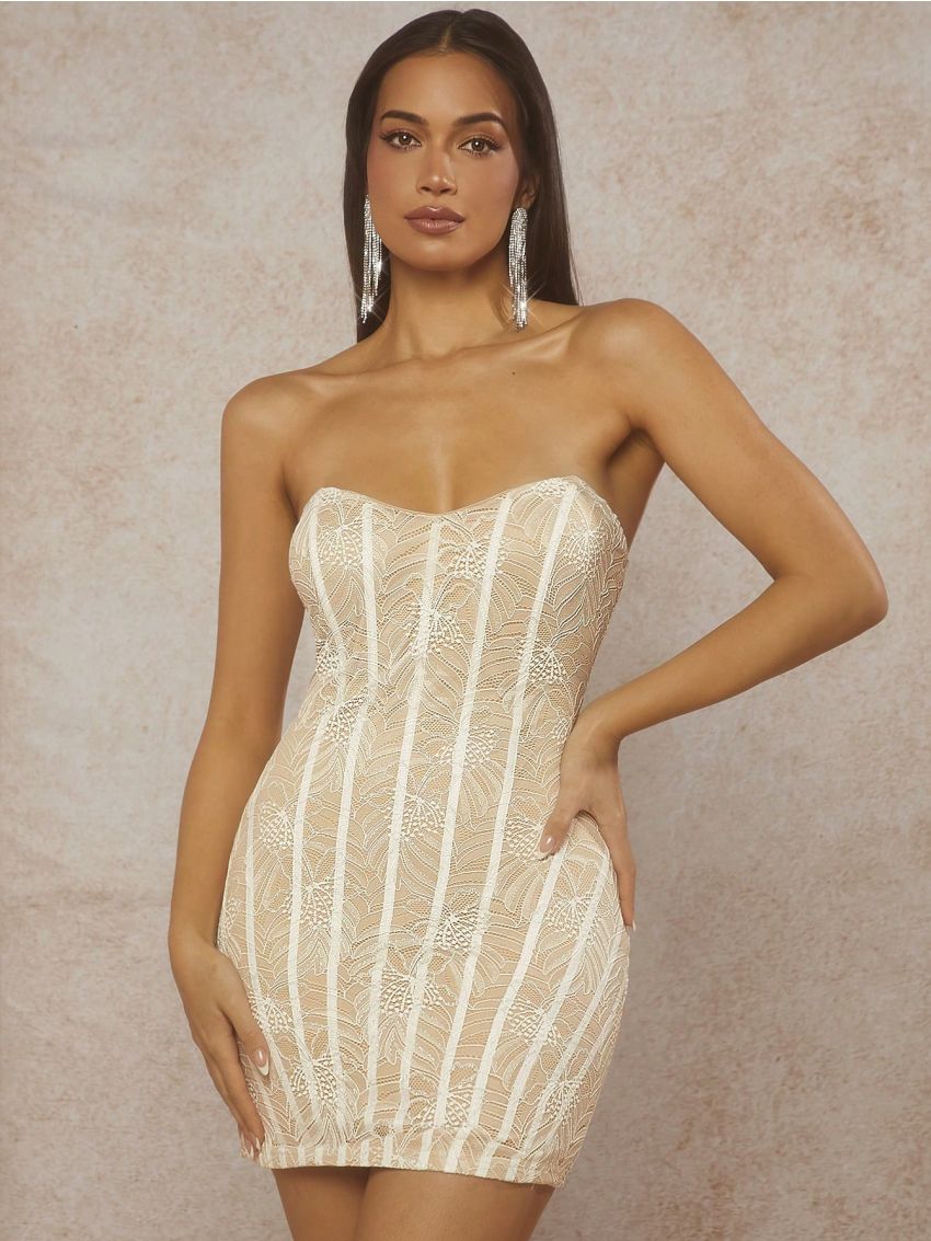 Women's Lace Strapless Dress