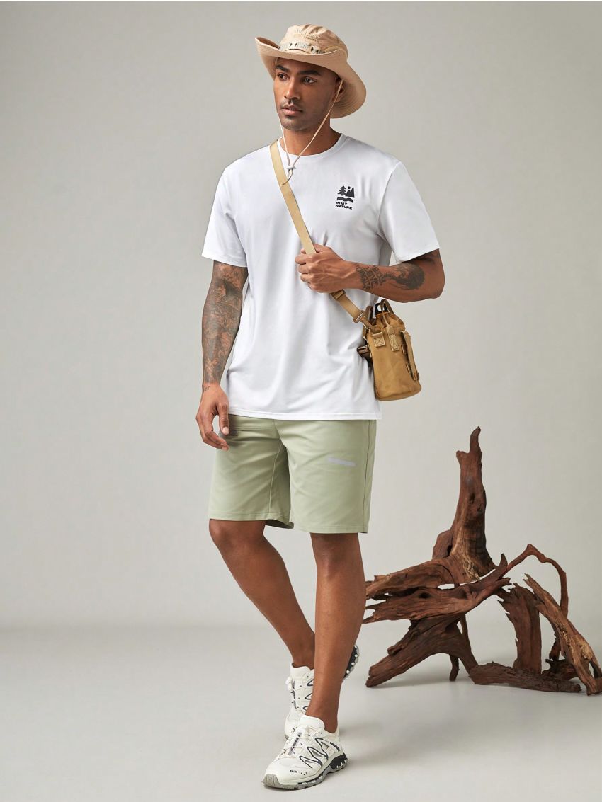 In My Nature Men's Outdoor T-shirt With Letter Print