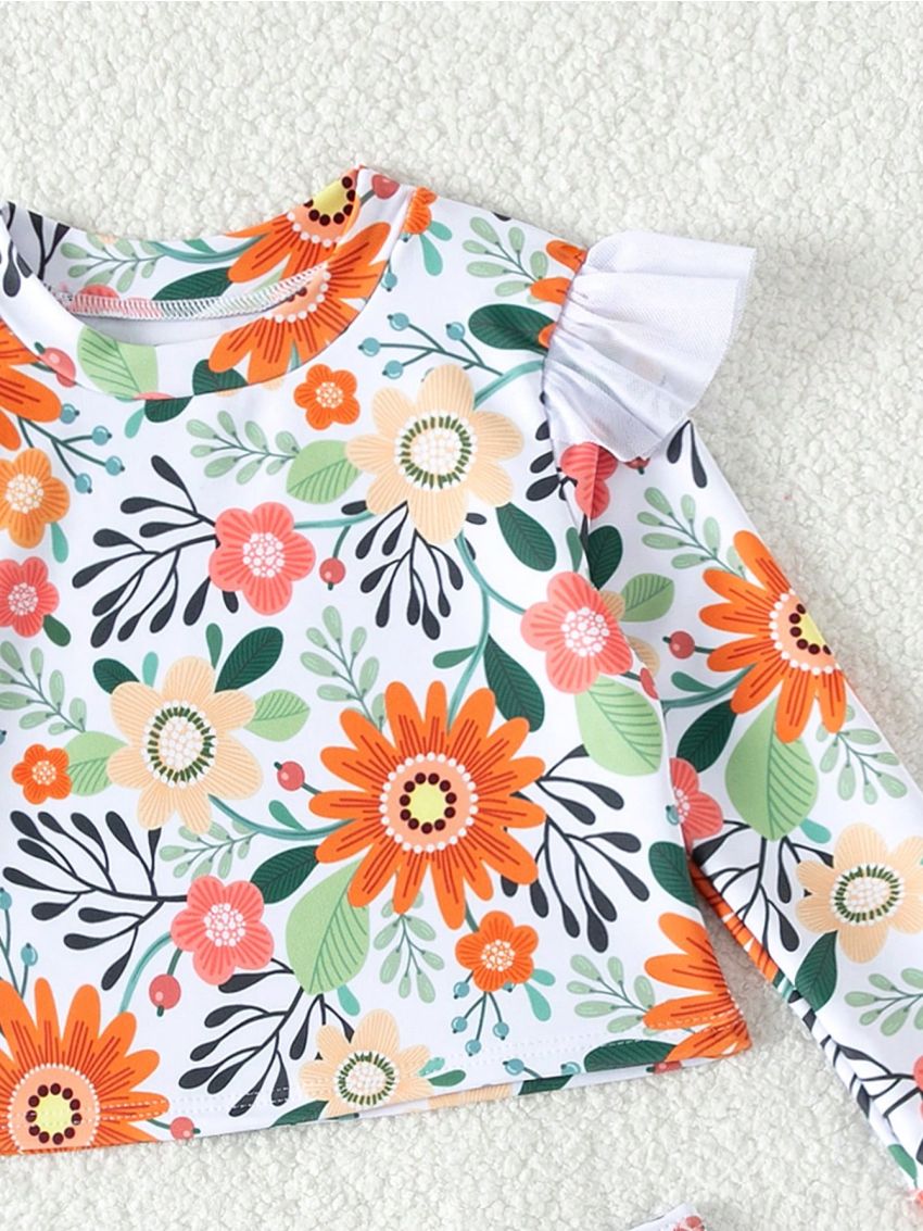 Baby Girls' And Toddler Girls' Separated Swimwear, Summer Vacation Beach Water Play Swimsuit