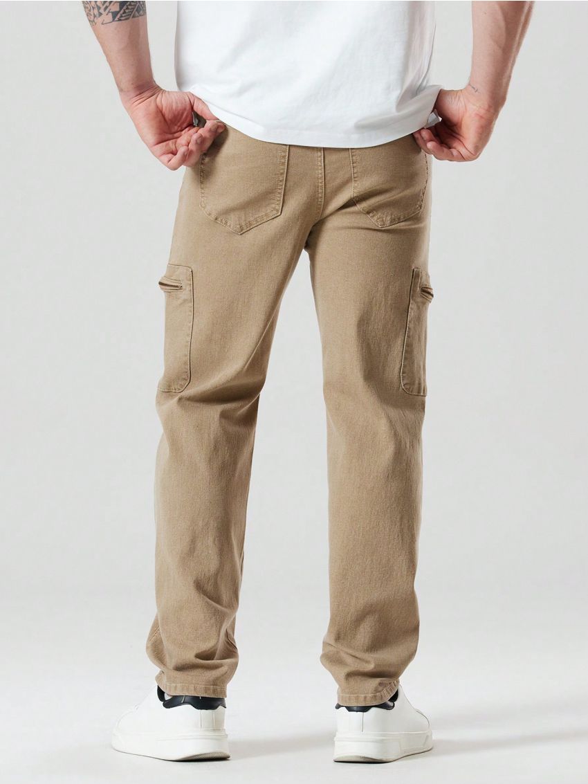 Men's Plus Size Side Pocket Straight Leg Jeans