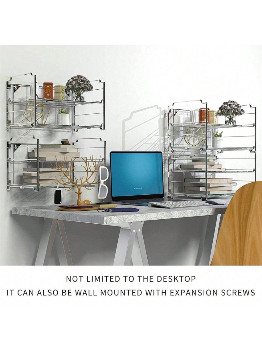 Auledio 2 Pack Adjustable Water Bottle Organizer Storage, 2-Tier Stackable Wine Bottle Holder Rack