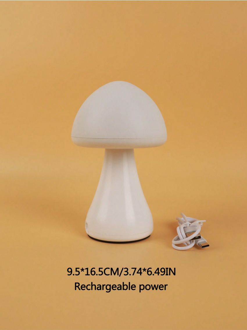 1pc 3-color Mini Mushroom Decor Desktop Night Light & Mini Mushroom Decorative Night Light