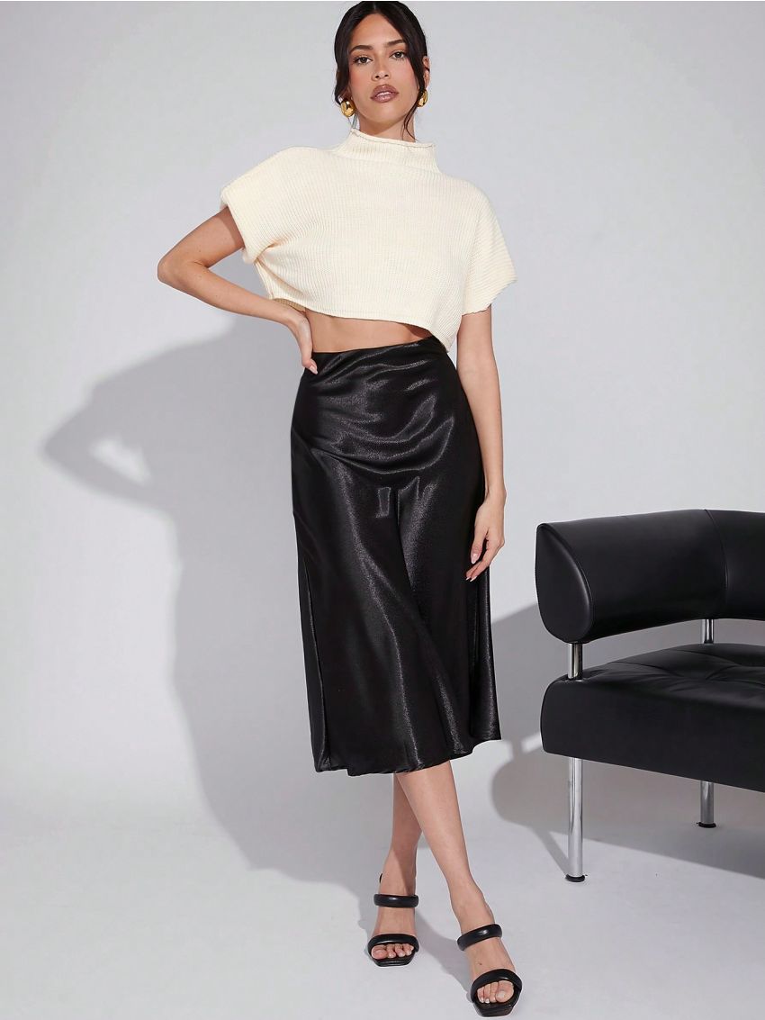 Luxe Womens Padded Shoulder Cropped Vest