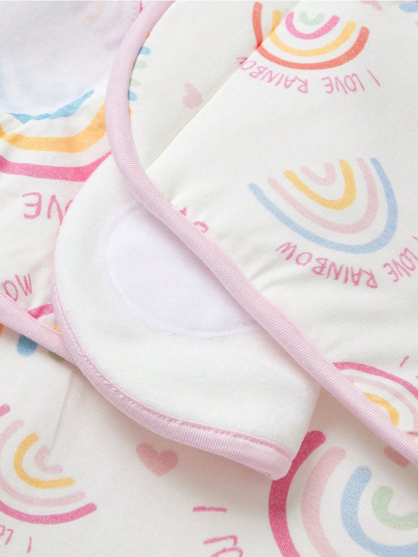 Cozy Cub 1pc I Love Rainbow Printed Petal Sleeping Bag