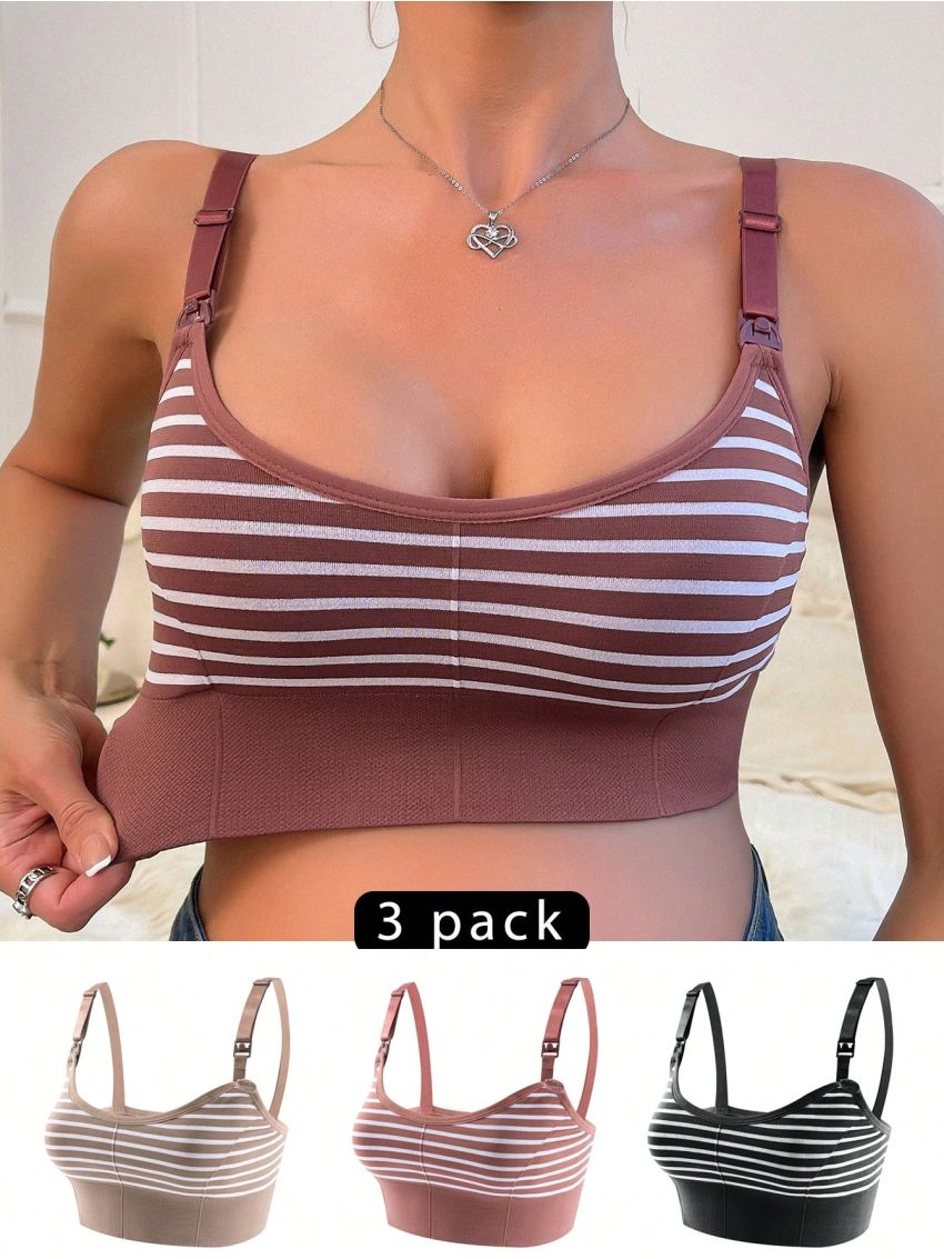 SHEIN Maternity Striped Comfortable Underwear (3pcs/Set)